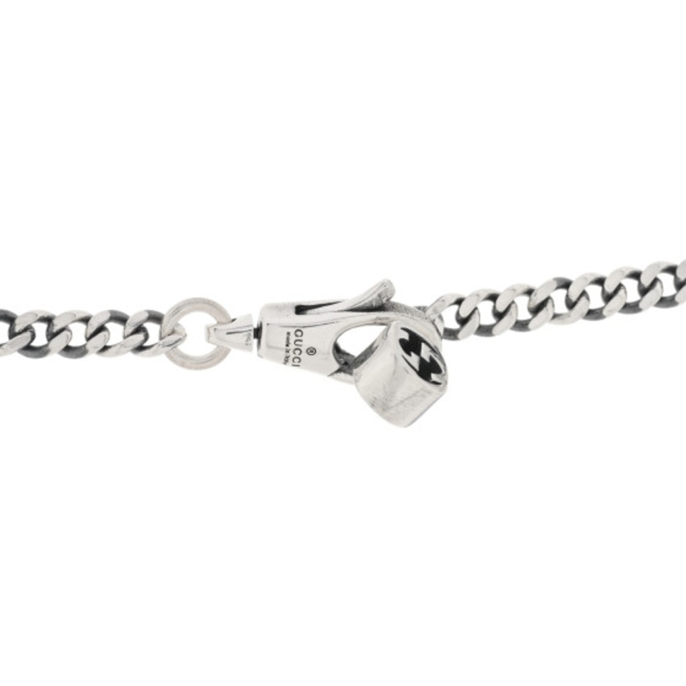 Gucci Silver Chain Necklace 925 NWT Full Inclusion Black Enamel - Picture 5 of 7
